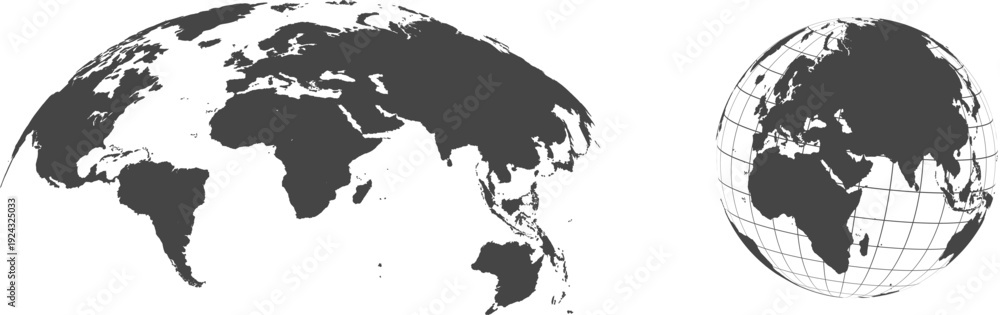 Obraz premium Planet Earth. Earth Day. The Earth, World Map. Vector