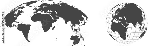 Planet Earth. Earth Day. The Earth, World Map. Vector