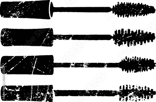 Mascara brushes set with different designs, beauty makeup tools for eyelash application and cosmetic grooming