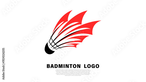 Shuttlecock Badminton Logo Design, Vector illustration EPS 10