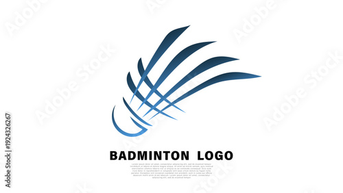 Shuttlecock Badminton Logo Design, Vector illustration EPS 10
