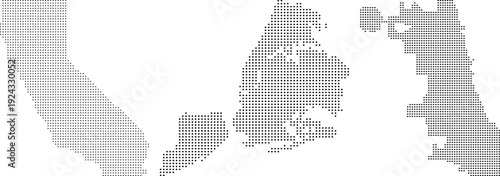 New York City Los Angeles Chicago dot map