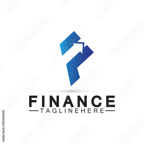 Free Download Letter F logo design with arrows. Modern logo for trading, investment, finance, statistic, accounting or marketing business - GFXLoad