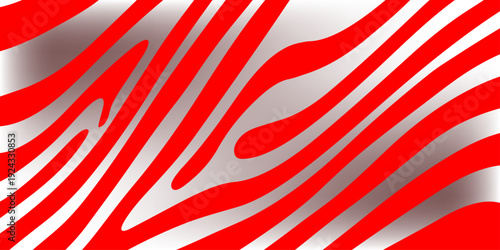 A patriotic illustration of red and white zebra stripes forming a stylized United States flag background for American Independence Day celebrations