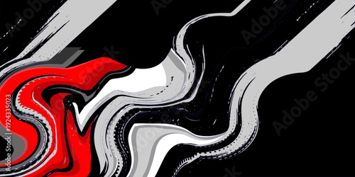 Desain stiker mobil vektor. Desain latar belakang balap abstrak grafis bergaris untuk membungkus kendaraan, mobil balap, reli, petualangan, dan livery.