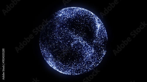 Bild auf Leinwand Bright glowing magic 3d sphere