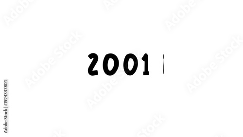 Minimal numeric date animation featuring stylized numbers on a dark background. Ideal for countdown videos, calendar concepts, event promos visuals, and motion graphics projects.