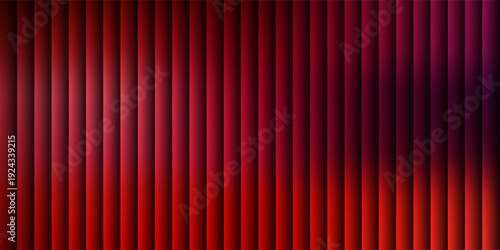 Futuristic vibrant vertical ribbed lines that distorts vivid red blue diagonal gradient. Vivid and colorful visual perfect for modern design, technology backgrounds, or creative advertising projects