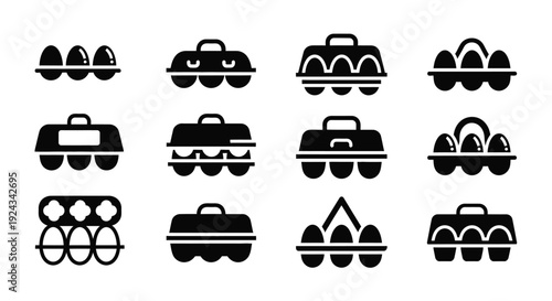 Egg carton variations show different packaging styles.