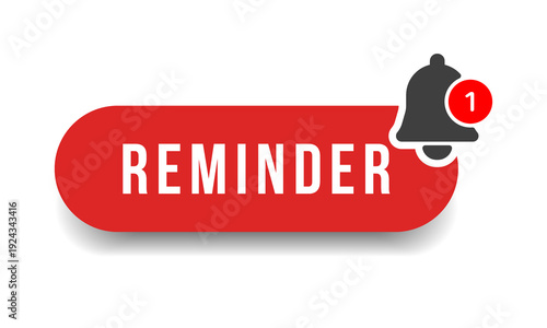 Reminder notification pop up template. Business planning ,events, reminder and timetable page vector illustration EPS10.