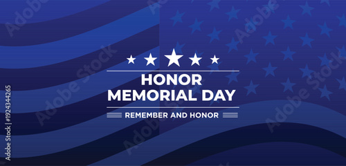Memorial Day patriotic image background -  - vector illustration - America Honoring All Who Served
