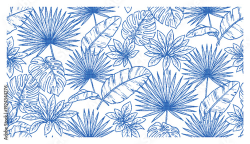 Vibrant blue dandelion flowers pattern on white background floral design illustration artistic print decorative texture nature inspired botanical art abstract beautiful delicate