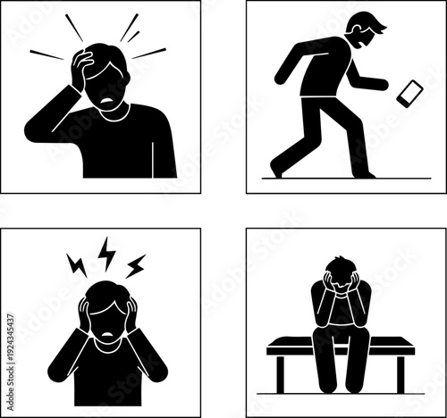 A detailed vector file illustration showcasing various geometric shapes and patterns