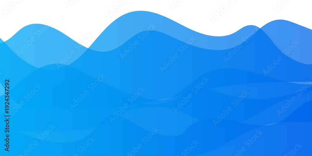 Fototapeta premium Abstract blue wave background. creative sea Concept. Light elegant dynamic abstract background. Abstract minimal nature landscape illustration texture 