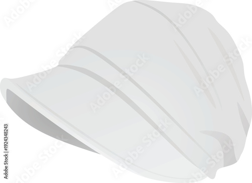 White beret cap. vector illustration