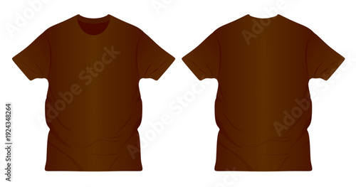 Brown t shirt. vector illustration