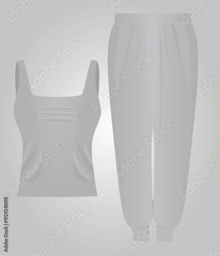 Top t shirt and bottom. vector