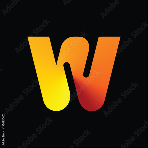 Modern Letter W Logo Design for Startup, Technology, Vector Illustration.