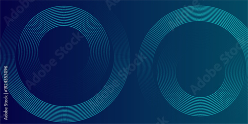 Circles Lines round frame, dynamic vector AI Technology science music concept lines.