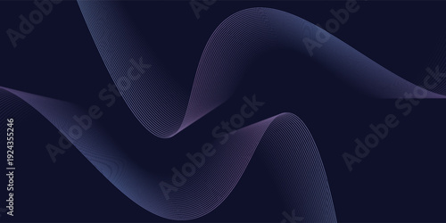 Dark abstract background with glowing wave. Shiny moving lines design element. modern. eps10