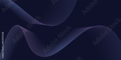 Dark abstract background with glowing wave. Shiny moving lines design element. modern. eps10