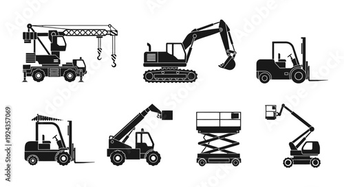 Collection of Heavy Machinery and Equipment for Construction and Industrial Use.