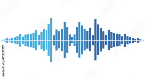 Blue Sound Wave Equalizer Graphic Illustration.