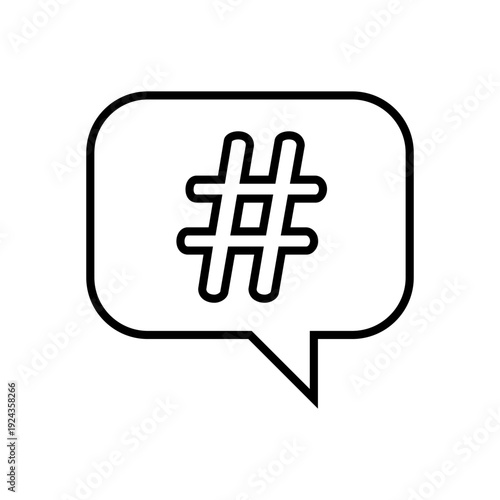 Hashtag icon vector set. Social media Illustration sign collection. number symbol or logo.