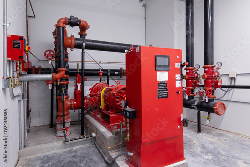 Foto Indoor water pump for fire protection system