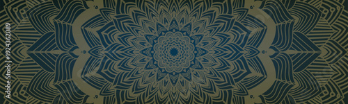 Round mandala on dreamy peach fuzz gradient background. Translucent mesh pattern in the form of a mandala. Mandala with floral patterns. Gradient background with round mandala, New Pattern gradient. M