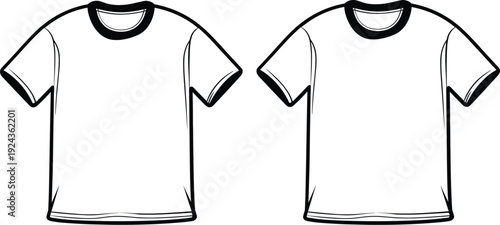 T shirt polo icon set vector. Man polo t shirt symbol. vector illustration. Shirt icon logo in stroke lines collection, T shirt icon outlines - vector simple illustration Clean T-shirt laundry care,