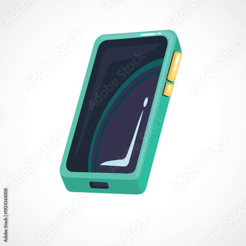 Mobile Phone Icon in Cartoon Game Style