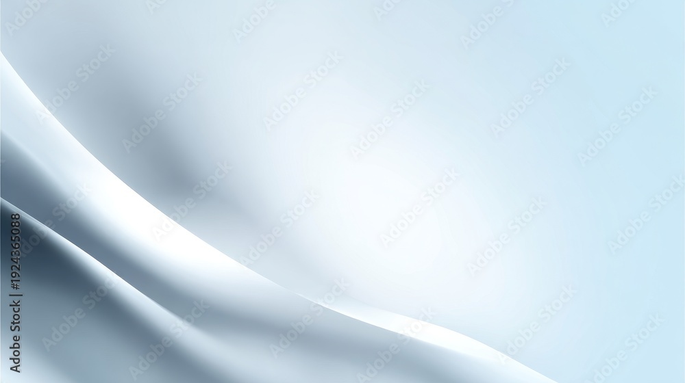 Obraz premium Smooth blue and white abstract wavy background design