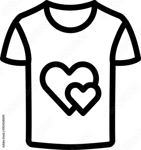 T-shirt icon. Vector icon isolated on white background. T-shirt icon vector, T-shirt icon. Blank t-shirt template. Black silhouette of a t-shirt. Vector illustration. single of t-shirt linear icons.