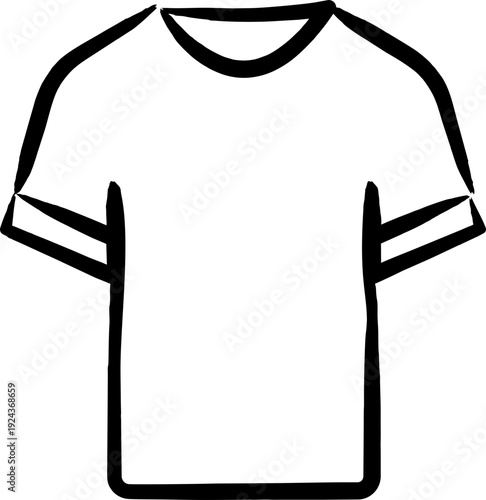 T-shirt icon. Vector icon isolated on white background. T-shirt icon vector, T-shirt icon. Blank t-shirt template. Black silhouette of a t-shirt. Vector illustration. single of t-shirt linear icons.