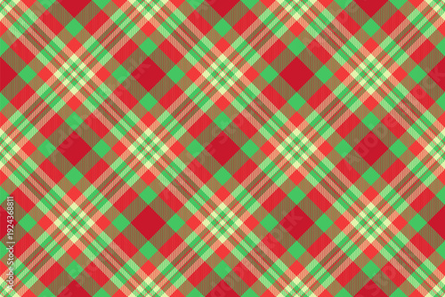 Festive checkered pattern in red and green. Ideal for holiday designs, textiles, backgrounds, and creative projects that require a warm, vibrant feel.