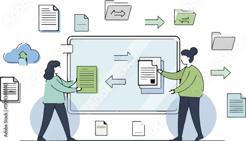 Business teamwork collaboration vector illustration