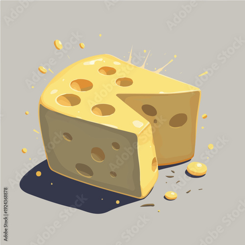 Cheese design vector for advertising and motion graphics