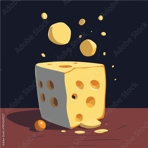 Cheese design vector for advertising and motion graphics