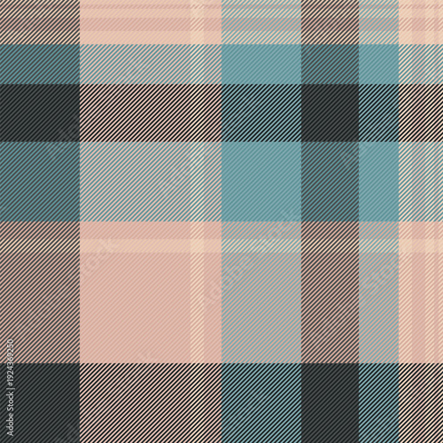 Trend background plaid tartan, pretty seamless fabric textile. Domestic check texture vector pattern in light and black colors.