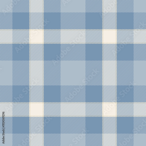 Worn seamless fabric tartan, full check plaid texture. Group background textile pattern vector in cyan and pastel colors.