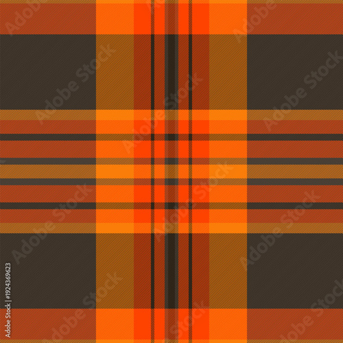 Tradition fabric vector tartan, inspiration pattern check plaid. Lovely background textile texture seamless in dark and orange red colors.