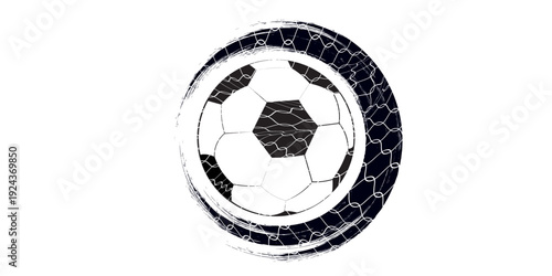 Soccer ball icon, simple black style