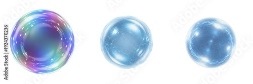 Game shield bubble isolated on white background no shadow, RPG protective shield burbuja de escudo 护盾泡 defensive barrier magic defense UI 3D render gaming asset PNG clipart transparent