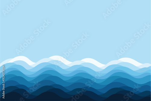 An abstract representation of ocean waves in varying shades of blue creating a calm and flowing underwater scene high quality professional