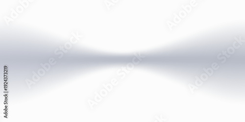 White grey studio room. Limbo light background. Abstract 3d gradient backdrop for product presentation. Minimal wall scene spotlight. Showcase, promotion display.