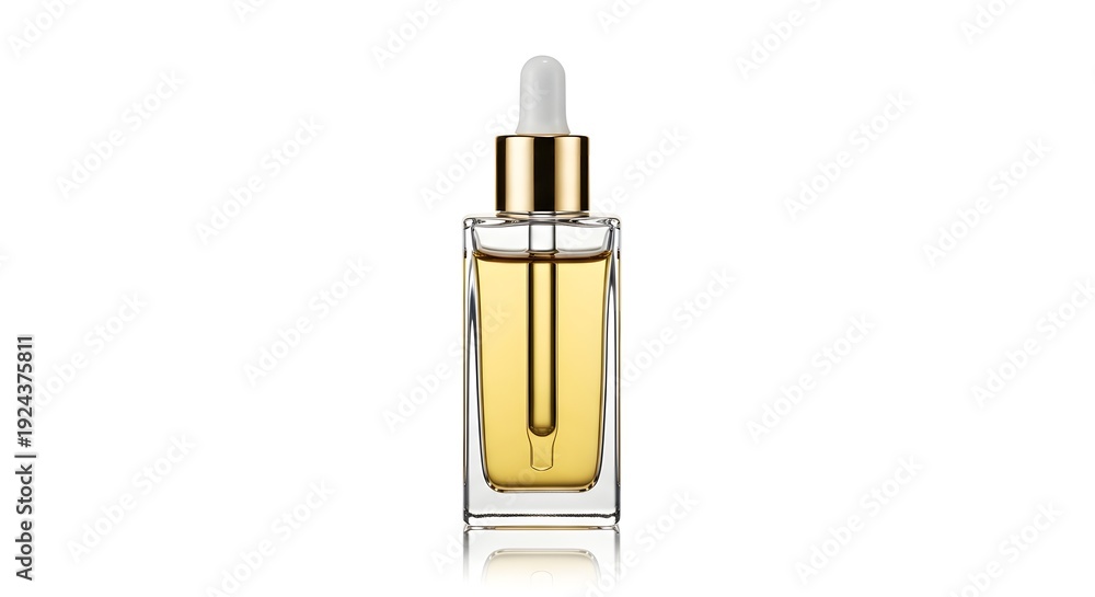 Naklejka premium Elegant Luxury Face Serum Glass Dropper Bottle Presentation