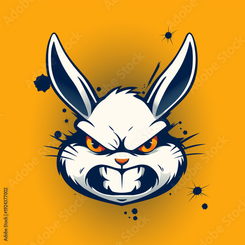 Cartoon rabbit - a trendy wall art design, perfect for home decor, office interiors, and modern graphic projects