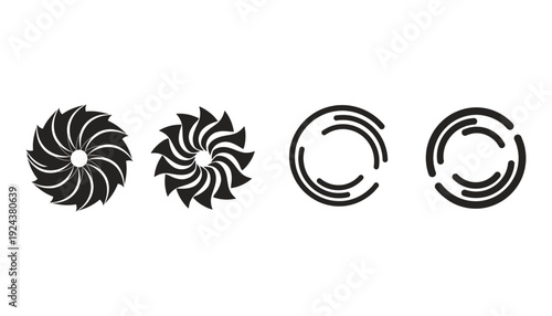 Turbine blades and circular flow patterns