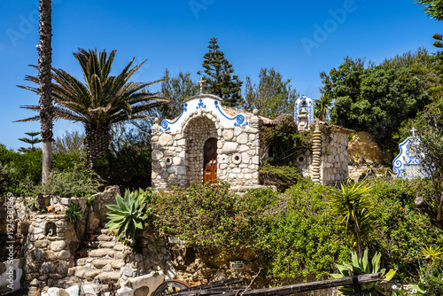 Matadouro beach in Ericeira, Portugal with beautiful touristic resorts, sandy beach and best surf conditions